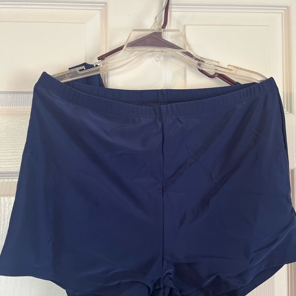 Women Plus Size Navy Blue Tankini Swimwear Bathing Suit Vacation Set 16W 20W 22W - Picture 10 of 12